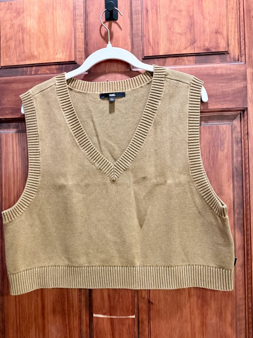 Vans Camel V-Neck Sweater Vest